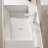 Lede 30" Bathroom Vanity , Wall-mounted Floating White Rectangular Engineered Stone Basin Without Faucet, Striped Shelves Layer, Nature Oak
