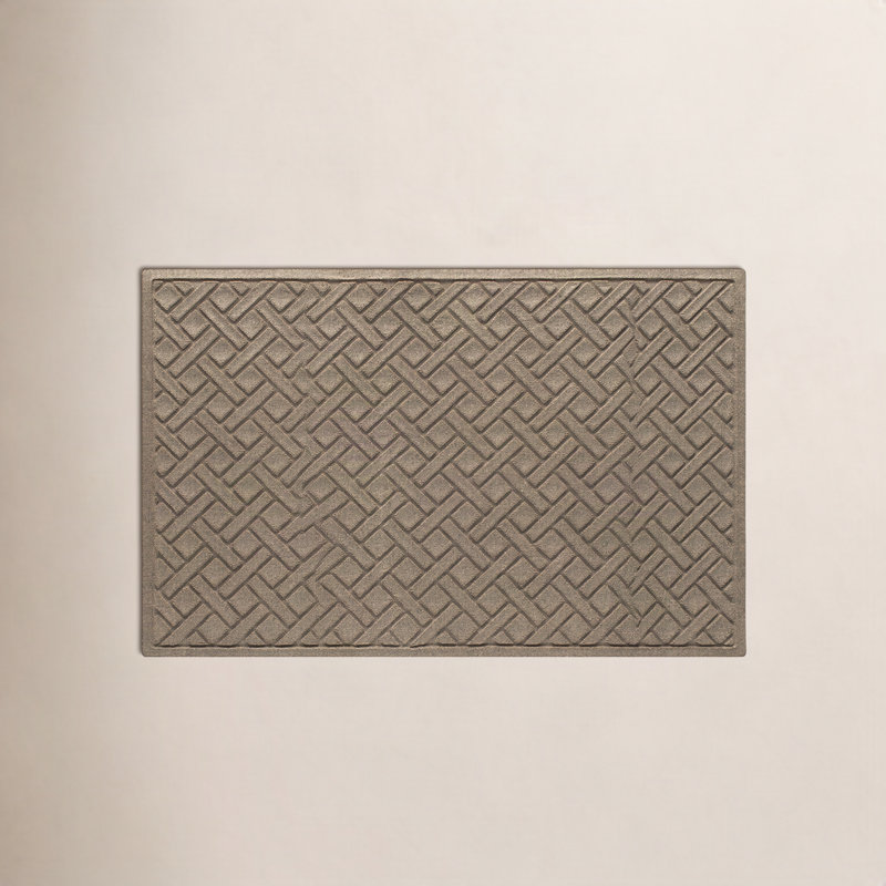 WaterHog® Lattice 35 in. x 59 in. Indoor Outdoor Doormat, 0.375" H x 60" W x 36" D, Camel