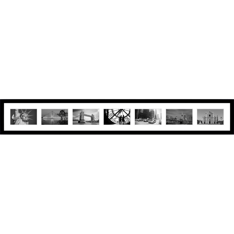 Lashara Wood Picture Frame with Mat, Black