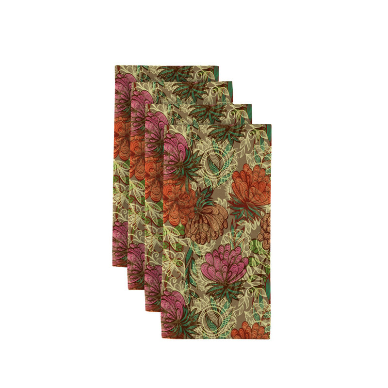 Kya Polyester Floral Square Napkin