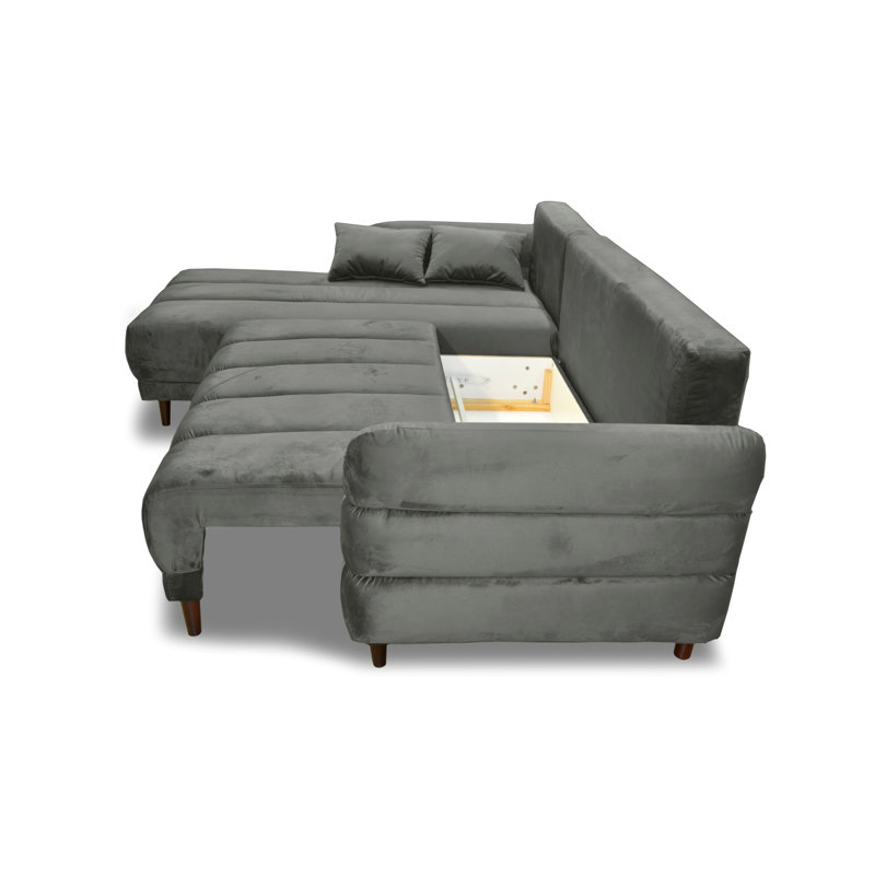Casarez 5 Seater Corner Sofa, Grey, Right Hand Facing