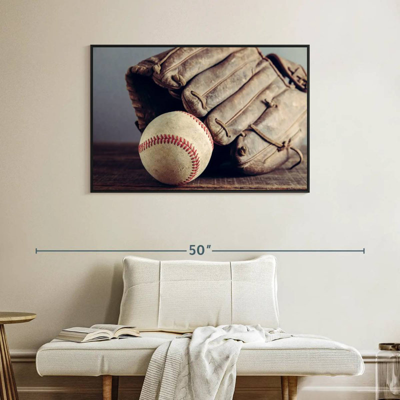 Souvenirs de baseball, Cadre flottant noir, 40 po x 27 po
