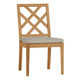 Haley Teak Wood Outdoor Dining Side Chair with Cushion