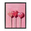 Trois sucettes sur cadre flottant rose, design par Arlington Prints-785383903-785383902