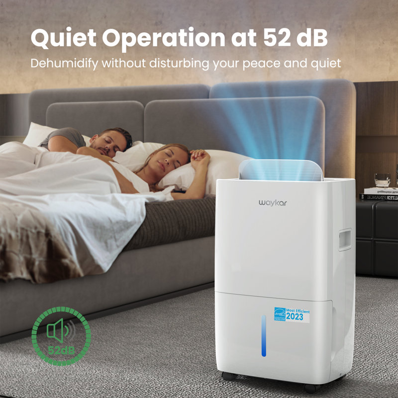 Waykar 2000 Sq. Ft White Portable Dehumidifier with Humidistat