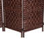 Écran d'intimité de 6 pi avec panneaux de tissage. Conception à charnière pratique pour les directions réglables, clôture brune portable et pliable facile à déplacer. Ajoute une touche de style aux espaces extérieurs