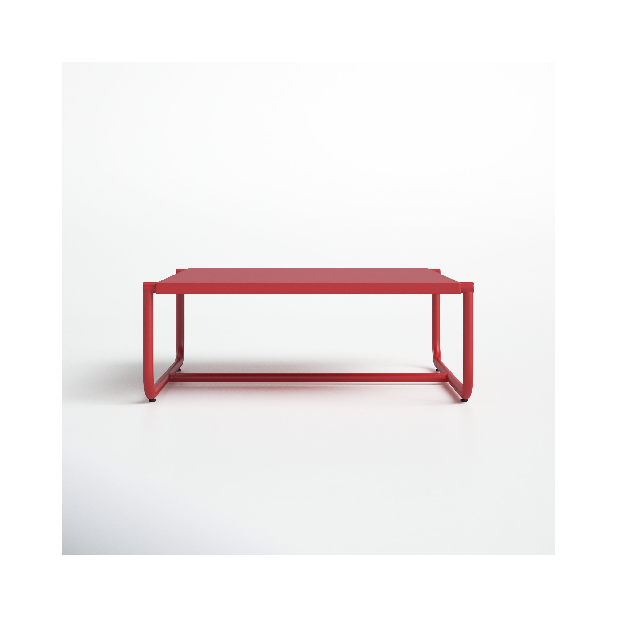 Sean 35'' Aluminum Outdoor Coffee Table, Red