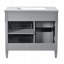 Meuble-lavabo moderne de 36 po avec lavabo supérieur, rangement spacieux et conception durable pour une organisation efficace-129184320