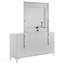 Commode 6 tiroirs très brillante avec miroir