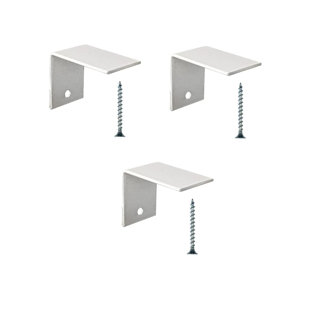 Plinthe chauffante en acier galvanisé antidérapant avec plinthes 3 supports muraux - Blanc (Ensemble de 3)