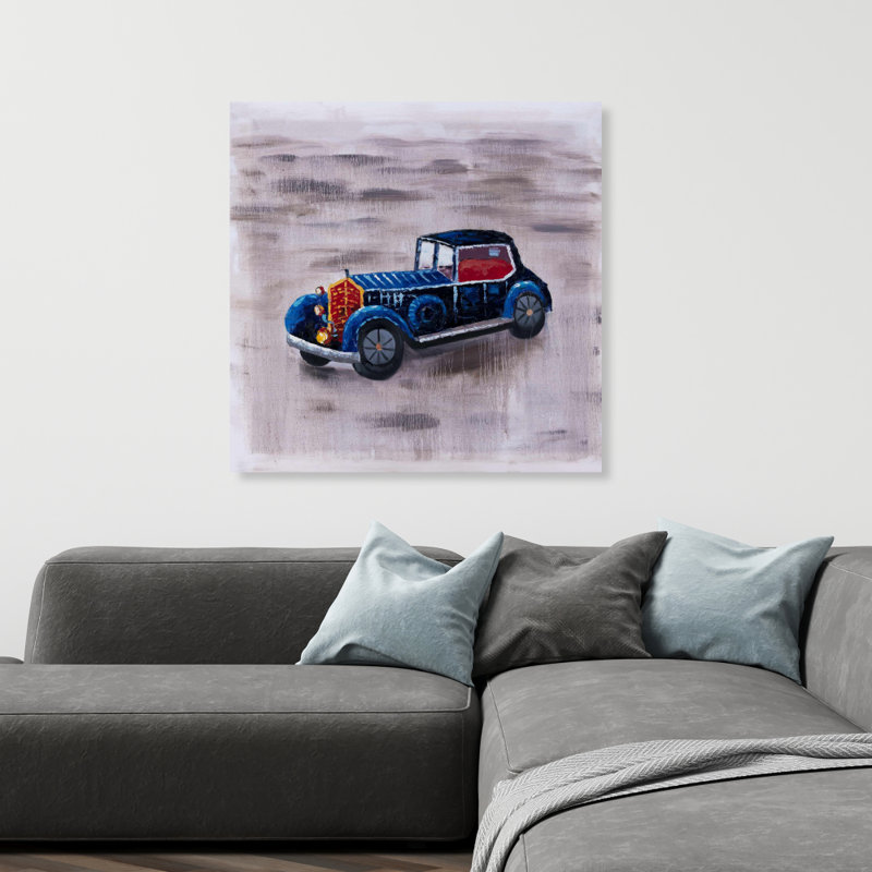 Toile rétro de voiture jouet | Unique Man Cave Home Decor