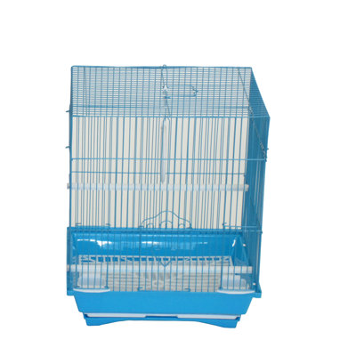 Steel Flat Top Travel Bird Cage with Wheels with Stand with Perch with Tray