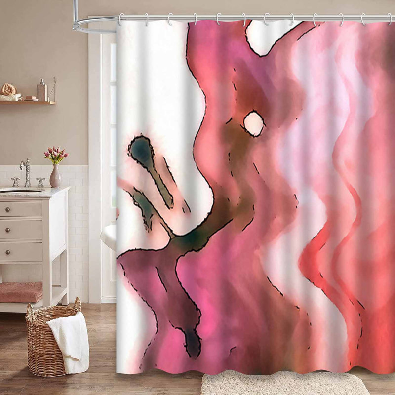 Aquarelle abstraite, vagues colorées, caricature psychédélique «Little Wet» avec 12 crochets, L 72 po x l 78 po