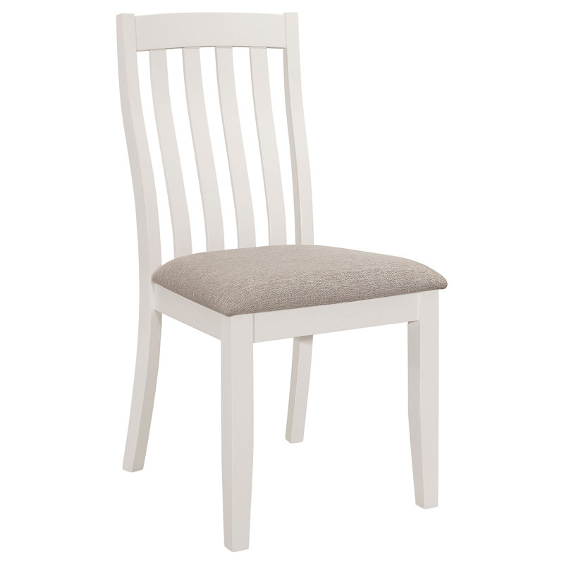 Style sophistiqué - Chaise de salle à manger en bois Graig gris côtier (ensemble de 2), Blanc