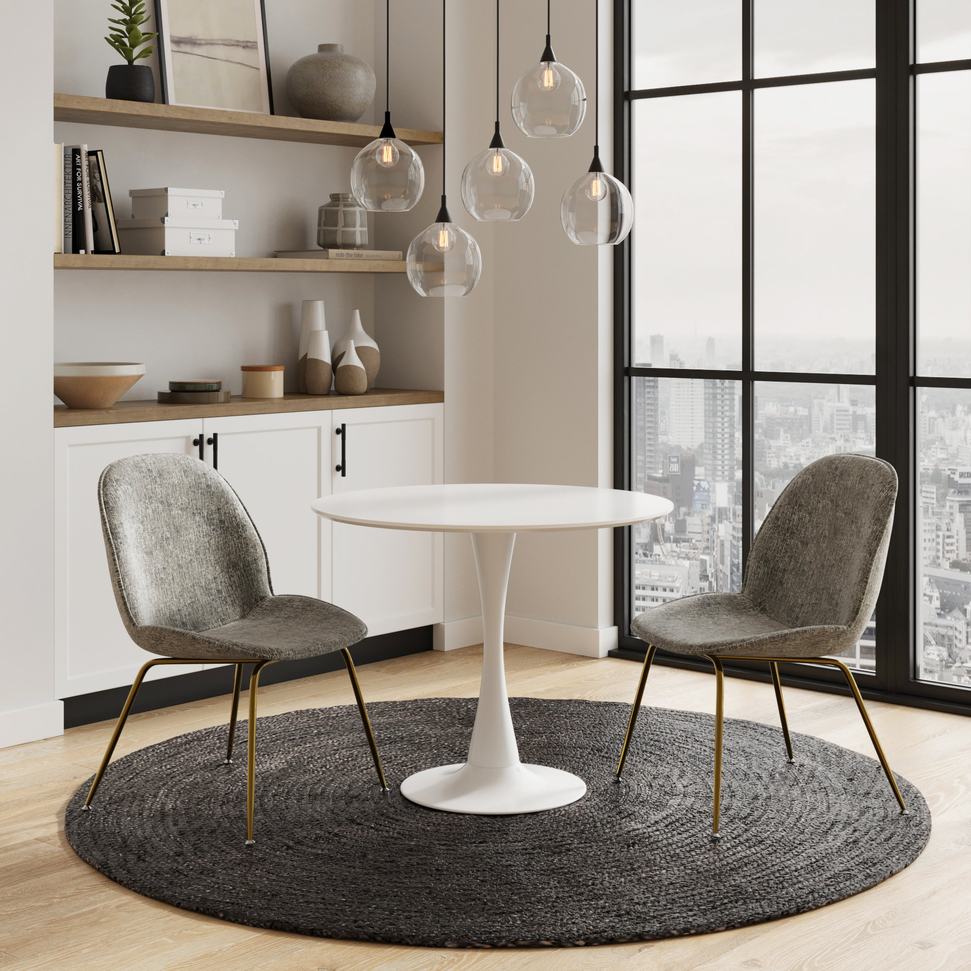 Imperial 36" Pedestal Dining Table, White