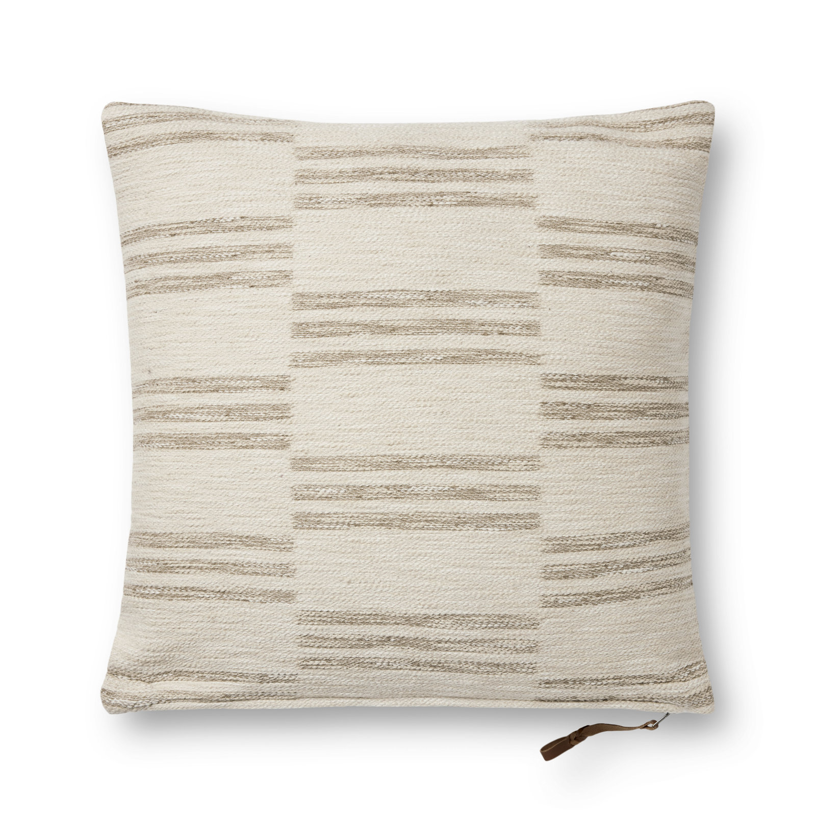 Amber Lewis x Loloi Jay Ivory / Sand Pillow, Polyester/Polyfill