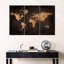 " Aged World Map XXXIV Multi Piece Canvas Print " by Finnian P 3 - Pieces-93061384