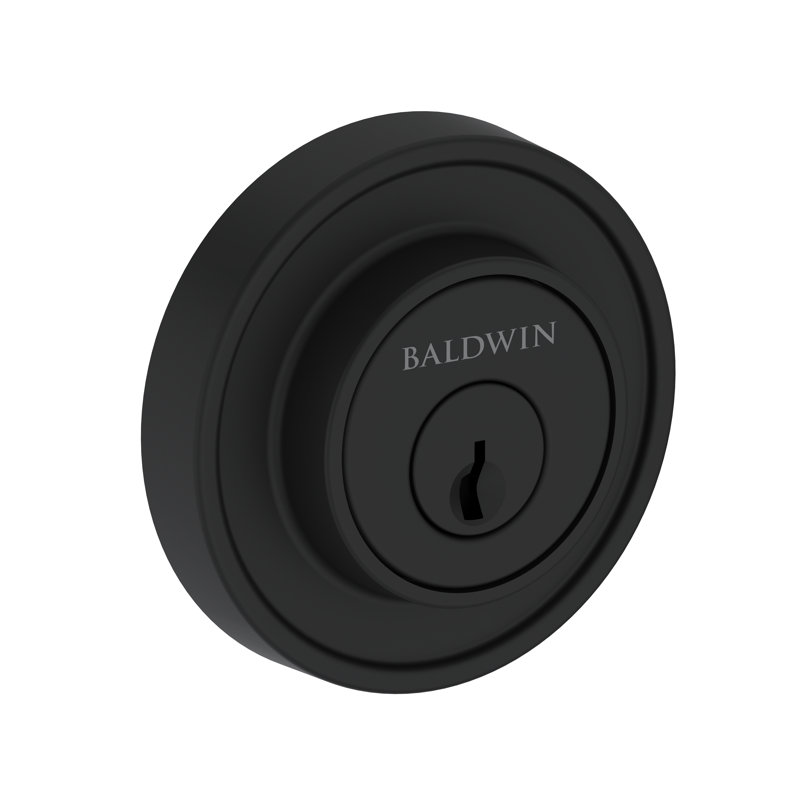Recessed Round Deadbolt Single Cylinder Deadbolt in Satin Black, Matte Black