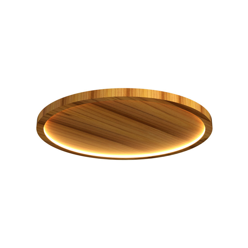 Plafonnier encastré 1 lumière DEL Naiá, H 2,54 po x l 25,16 po x P 25,16 po, Teck