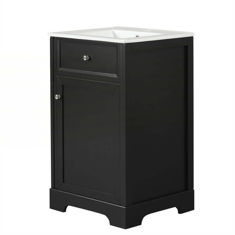 20" Bathroom Vanity with Sink, Black