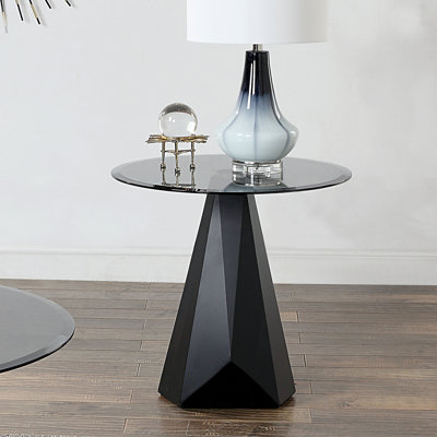 Didima Glass Top End Table