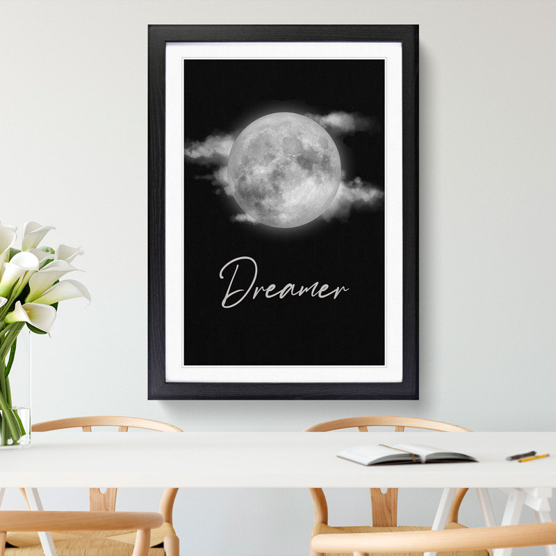 Dreamer V2 - Picture Frame Graphic Art, Black, 36cm H x 27cm W x 2cm D