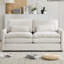 Chenille, beige, coussin à deux couches, confortable surdimensionné pour le salon, soulagement des accoudoirs, détente-1273063195