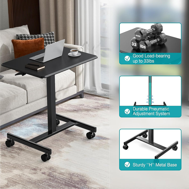 Kyoji Metal Base Computer Desk, Black