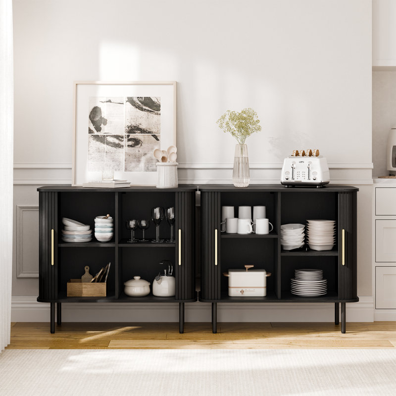 2-pack 31.7" Buffet Sideboard Cabinet with Adjustable Storage Shelves for Entryway, Hallway, Kitchen