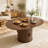 43.3" Extendable Dining Table with Hidden Storage & Sliding Door Base