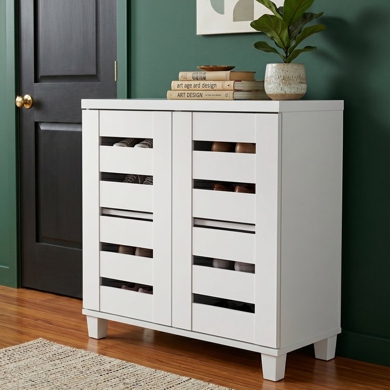 Lismore 12 Pair Shoe Storage Cabinet, White