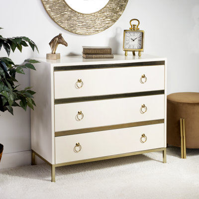 Rowe 91cm W 3 - Drawer Chest of Drawers