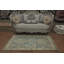 Tapis géométrique Oushak bleu à motif de légumes 4 x 6