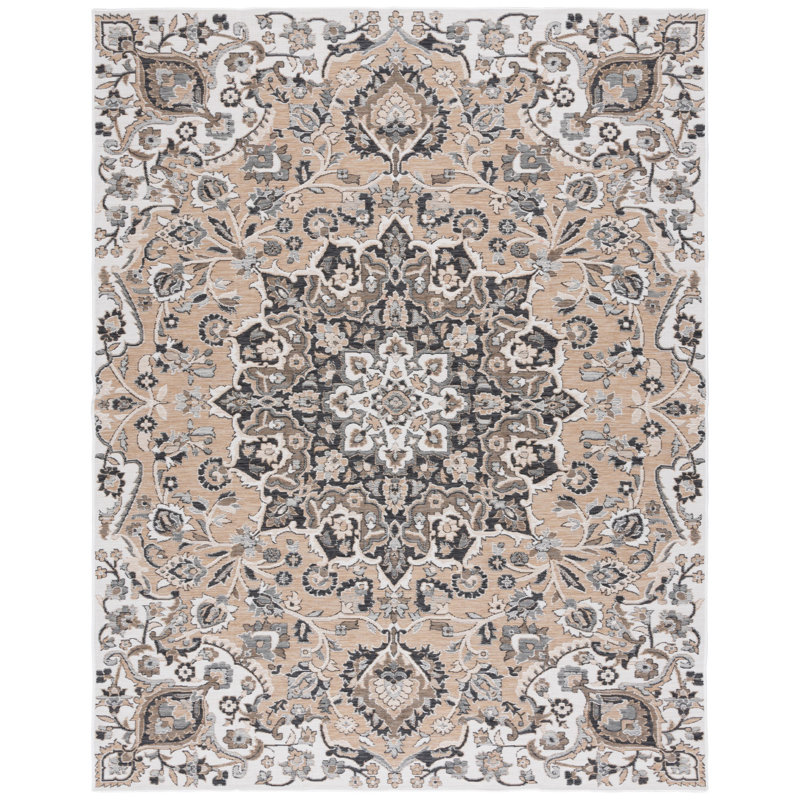 Tapis oriental intérieur / extérieur Jasmyn Sunrise Performance, Rectangle 8 pi x 10 pi