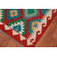 Tapis de couloir oriental géométrique en laine Kilim 3 x 13