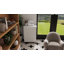 Machine à coudre pliante avec table et armoire mobile avec tablette - blanc