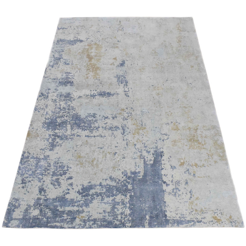 Tapis beige tissé à la main et à plat, Rectangle 8 pi x 10 pi