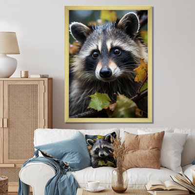 «Vibrant Raccoon Portrait II», reproduction sur toile