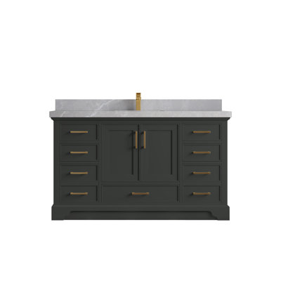 Meuble-lavabo simple avec plateau Charlotte 60