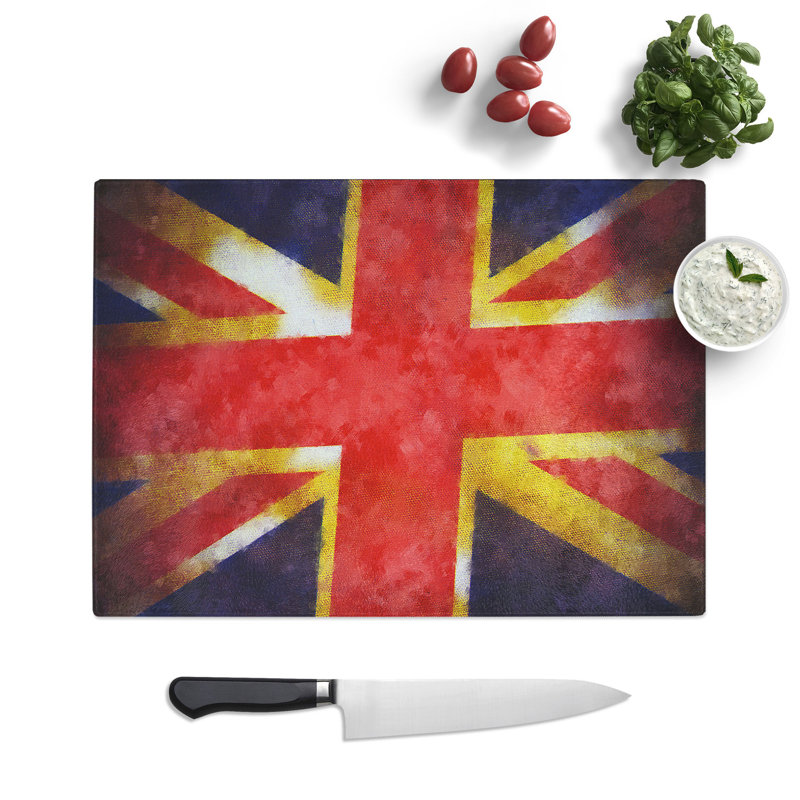 Union Jack British Flag Vol.2 Painting Chopping Board, 0.4cm H x 20cm W x 28.5cm L