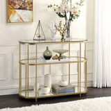 42'' Glass Top Console Table