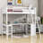 Wood Loft Bed with Desk and Shelves-70556377-123247229