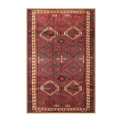 Tapis rouge / brun / beige Southwestern