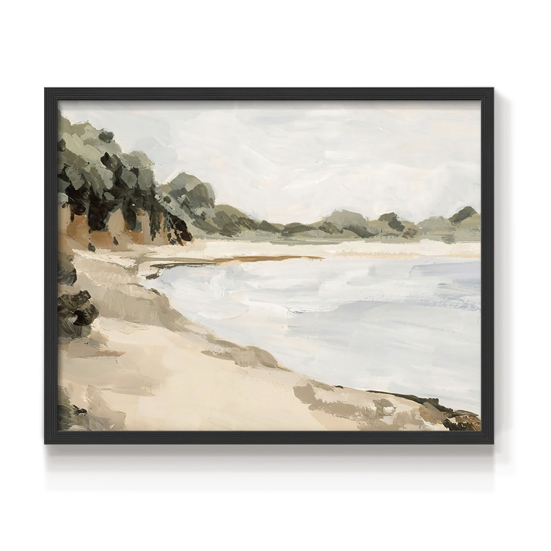Bluff Bay II -Framed Print - Restickable, 22" H x 28" W, Black