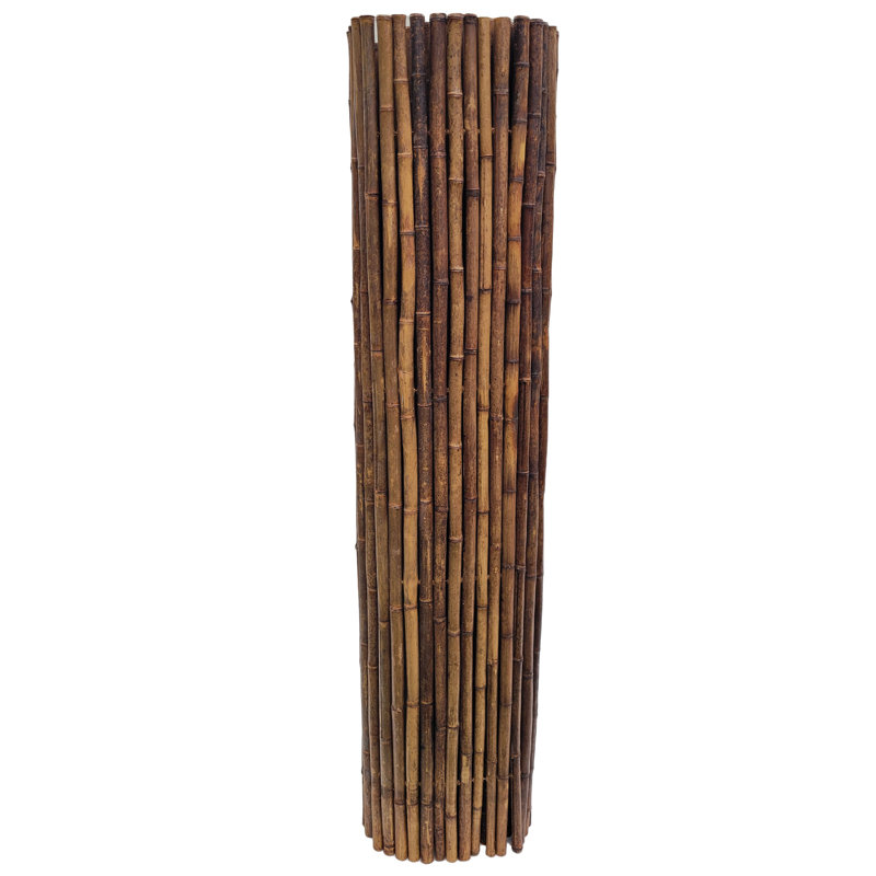 Caramel Brown Split Bamboo Garden Privacy Fence Panel