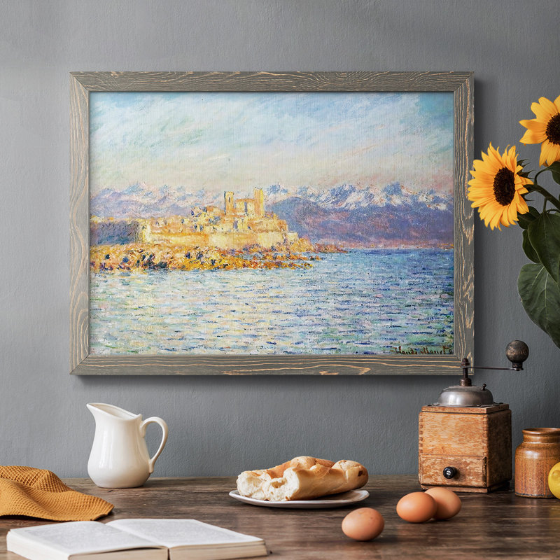 La baie d'Antibes, 1888, reproduction d'art sur toile, Gris, H 26 po x l 38 po x P 1,5 po