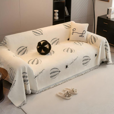 Sofa Cover White Black Couch Cover Cushion Couch Sofa Pet Friendly Sofa Protector Thick Chenille Couch Slipcover Futon Cover Home Decor Furniture Protector