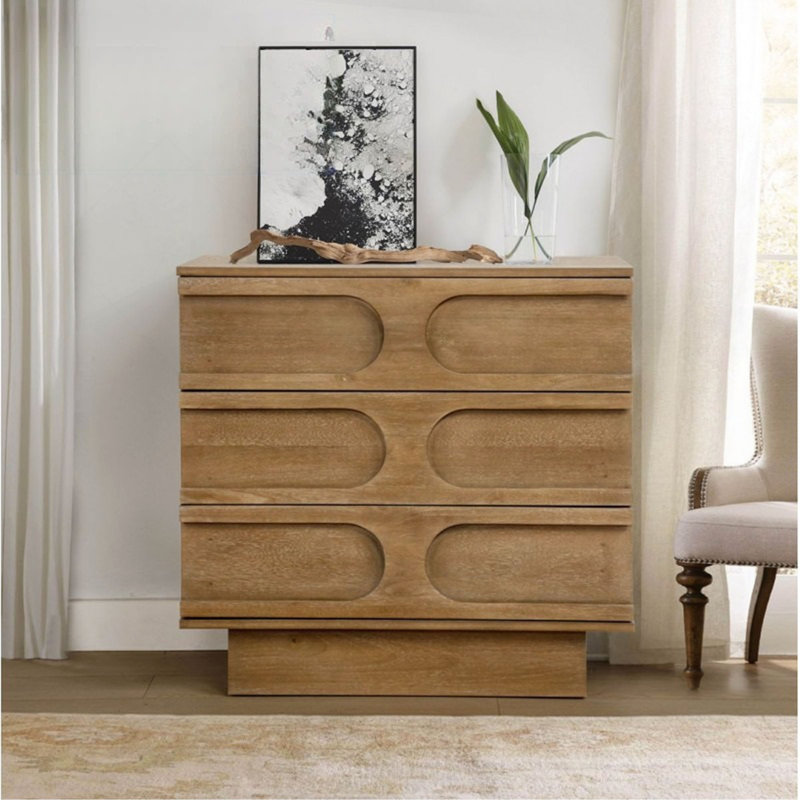 Buffet 1 pièce moderne avec rangement à 3 tiroirs, buffet en bois de salon