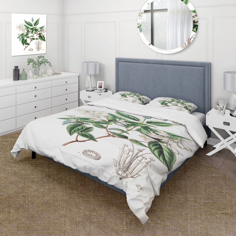Ensemble de housse de couette traditionnel Vintage Botanicals X - microfibre de polyester