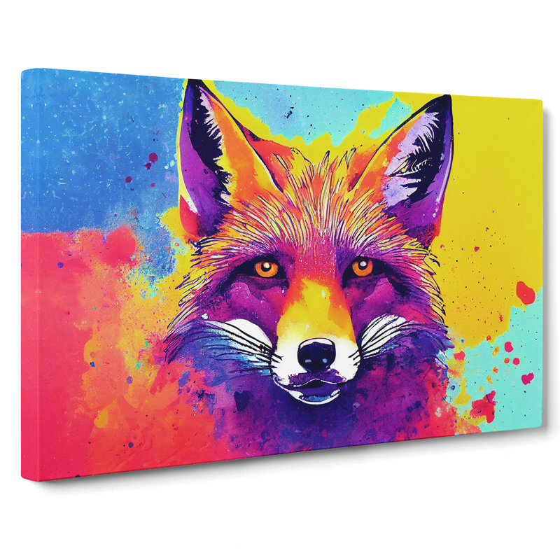 Fox Splashed Vol.4 Abstract - Wrapped Canvas, 40cm H x 60cm W x 3cm D